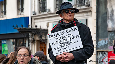 Manifestation contre la retraite à 64 ans